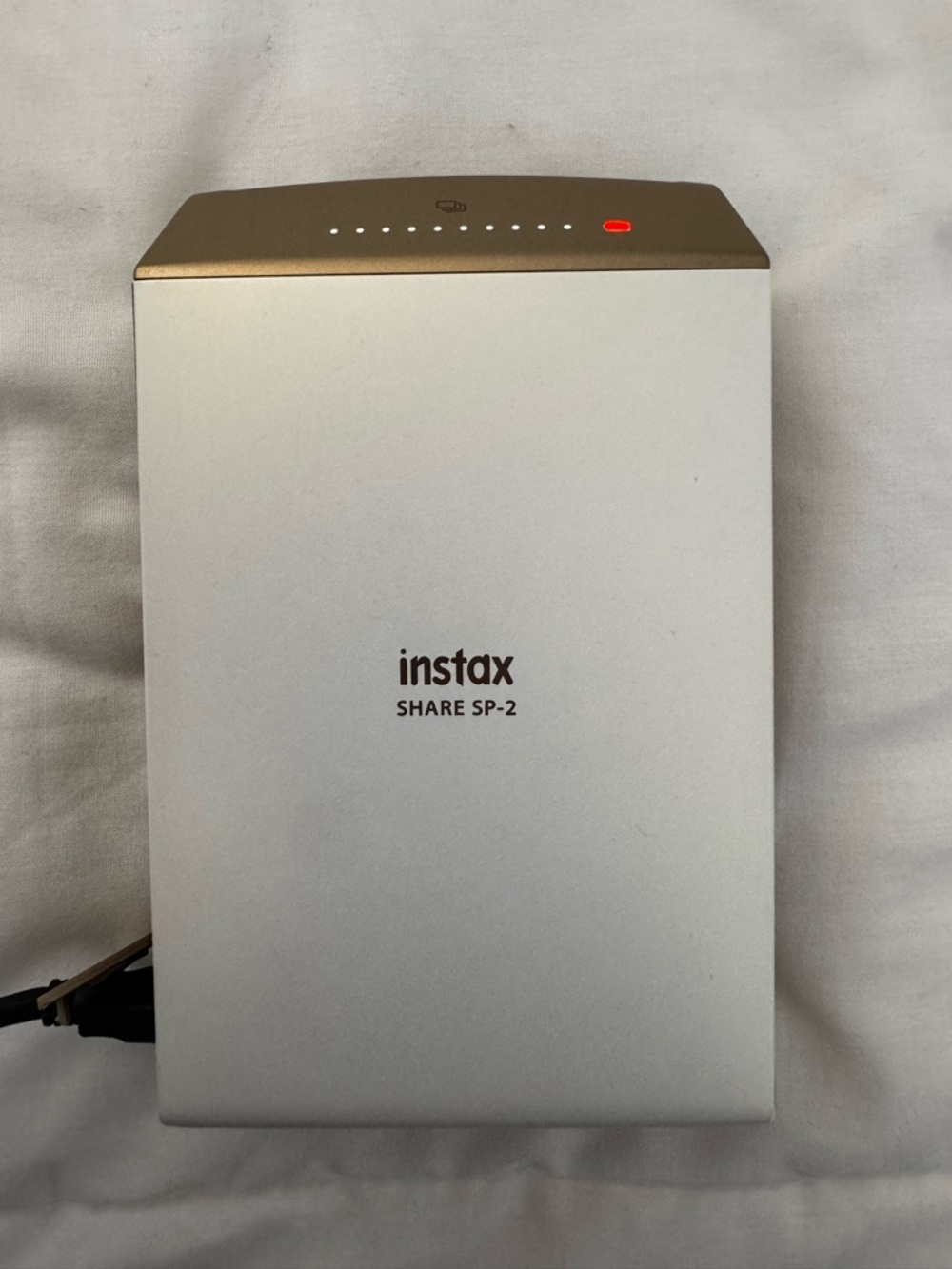 Fujifilm Instax SHARE Smartphone Printer SP-2 in white and gold